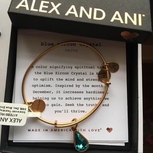 Alex and Ani Blue Zircon Crystal Bracelet